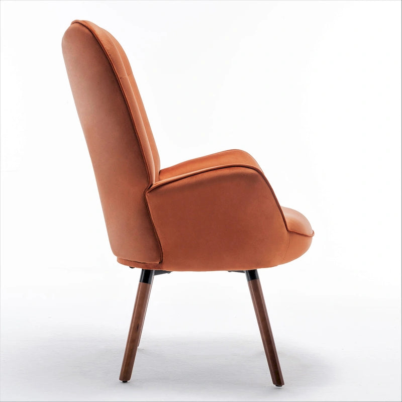 Fauteuil d'appoint Kreedence 26,38 W en microfibre à accoudoirs évasés