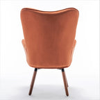 Fauteuil d'appoint Kreedence 26,38 W en microfibre à accoudoirs évasés