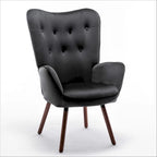 Fauteuil d'appoint Kreedence 26,38 W en microfibre à accoudoirs évasés