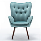 Fauteuil d'appoint Kreedence 26,38 W en microfibre à accoudoirs évasés