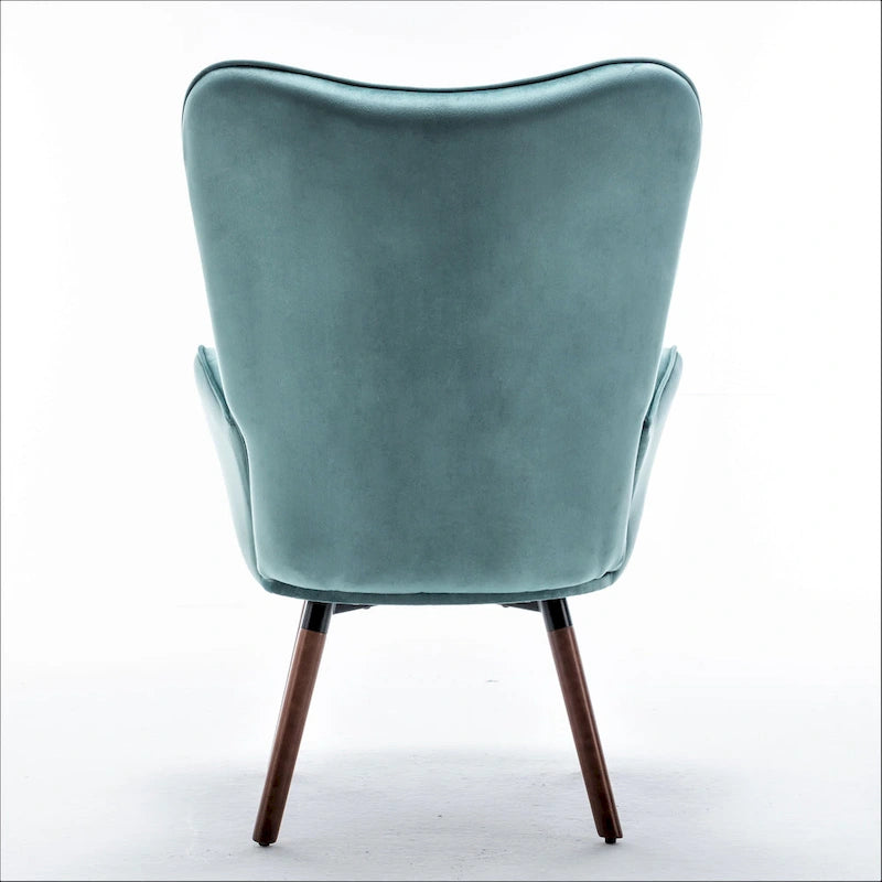 Fauteuil d'appoint Kreedence 26,38 W en microfibre à accoudoirs évasés