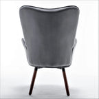 Fauteuil d'appoint Kreedence 26,38 W en microfibre à accoudoirs évasés