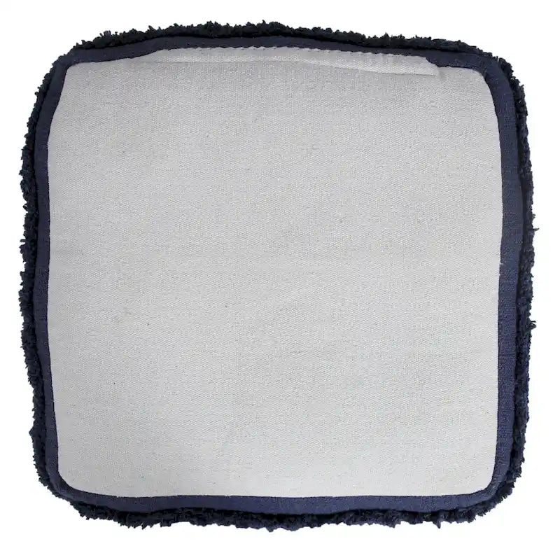 Pouf ottoman Sevita à rayures texturées unies