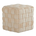 Pouf carré tressé Silver Orchid Camilla 16