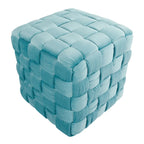 Pouf carré tressé Silver Orchid Camilla 16
