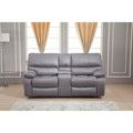 Canapé inclinable manuel 2 places Betsy Furniture en microfibre avec console 8007