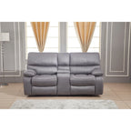 Canapé inclinable manuel 2 places Betsy Furniture en microfibre avec console 8007