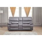 Betsy Furniture Microfiber Manual Rclining 2-seat Loveseat with Console 8007