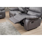 Canapé inclinable manuel 2 places Betsy Furniture en microfibre avec console 8007