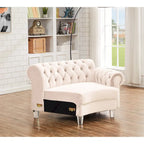 Canapé d'angle modulaire symétrique incurvé en velours 138,6