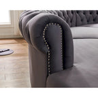 Canapé d'angle modulaire symétrique incurvé en velours 138,6