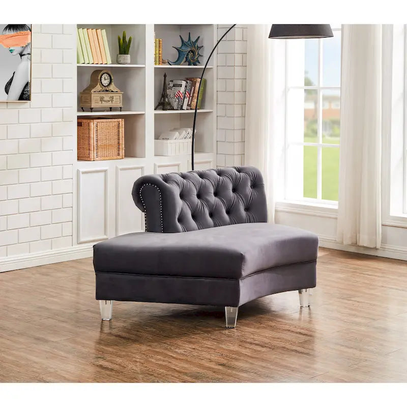 Canapé d'angle modulaire symétrique incurvé en velours 138,6