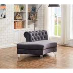 Canapé d'angle modulaire symétrique incurvé en velours 138,6