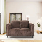 Coast to Coast Sofas Mid Century Modern Loveseat Sofa Solid Wood Frame Upholstered