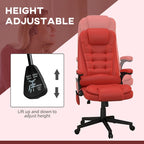 Fauteuil de bureau massant à dossier haut HOMCOM avec 6 points de vibration, beige