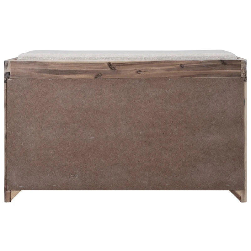 Banc de rangement avec panier amovible et 2 tiroirs