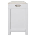 Banc de rangement avec panier amovible et 2 tiroirs