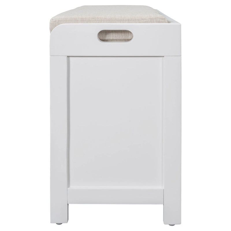 Banc de rangement avec panier amovible et 2 tiroirs