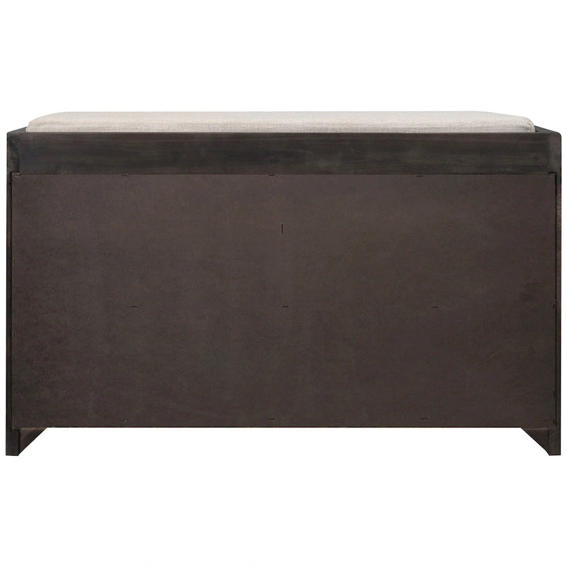 Banc de rangement avec panier amovible et 2 tiroirs