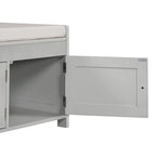 Banc de rangement avec 3 portes en forme de volets