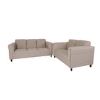 Canapé deux places et canapé Coast to Coast Sofas style moderne du milieu du siècle, revêtement en polyester et nylon, structure en bois massif.