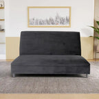 Canapés Coast to Coast, style moderne du milieu du siècle, banquette rembourrée en velours avec structure en bois massif