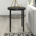 Table d'appoint ronde Gaia 20 pouces de large avec plateau en MDF