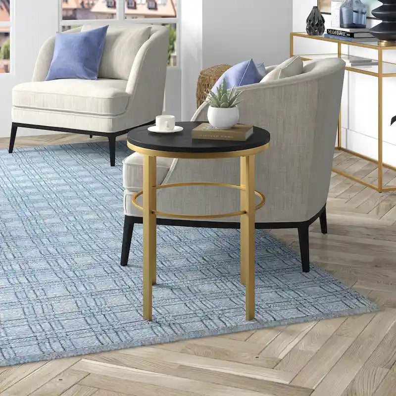 Table d'appoint ronde Gaia 20 pouces de large avec plateau en MDF