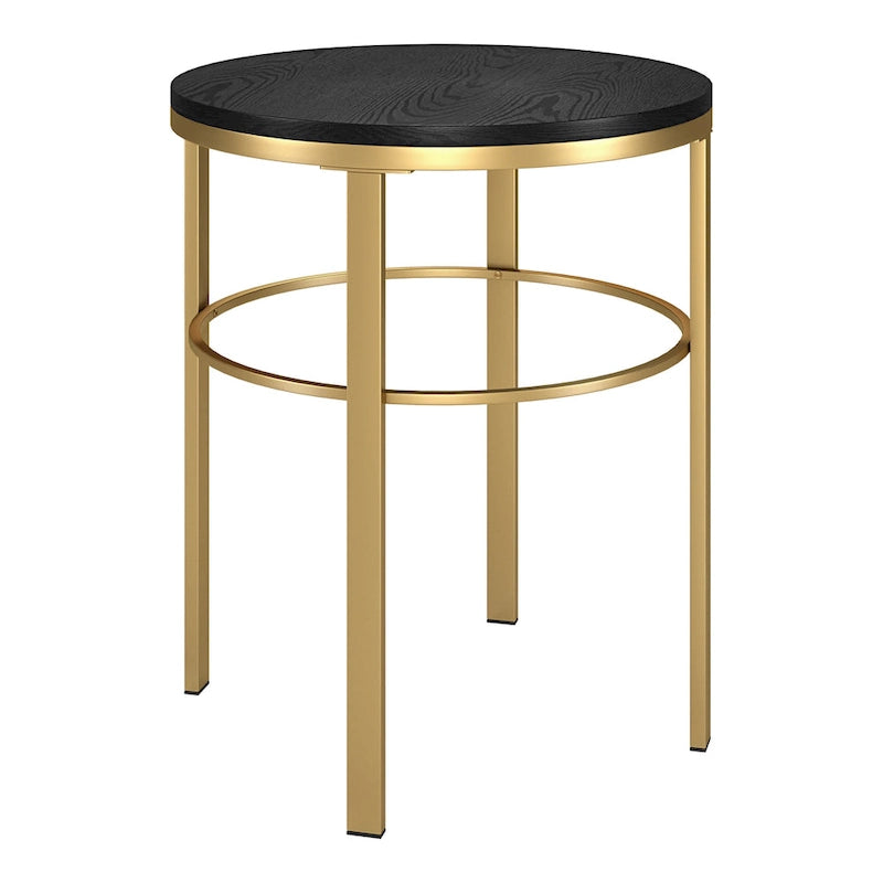 Table d'appoint ronde Gaia 20 pouces de large avec plateau en MDF