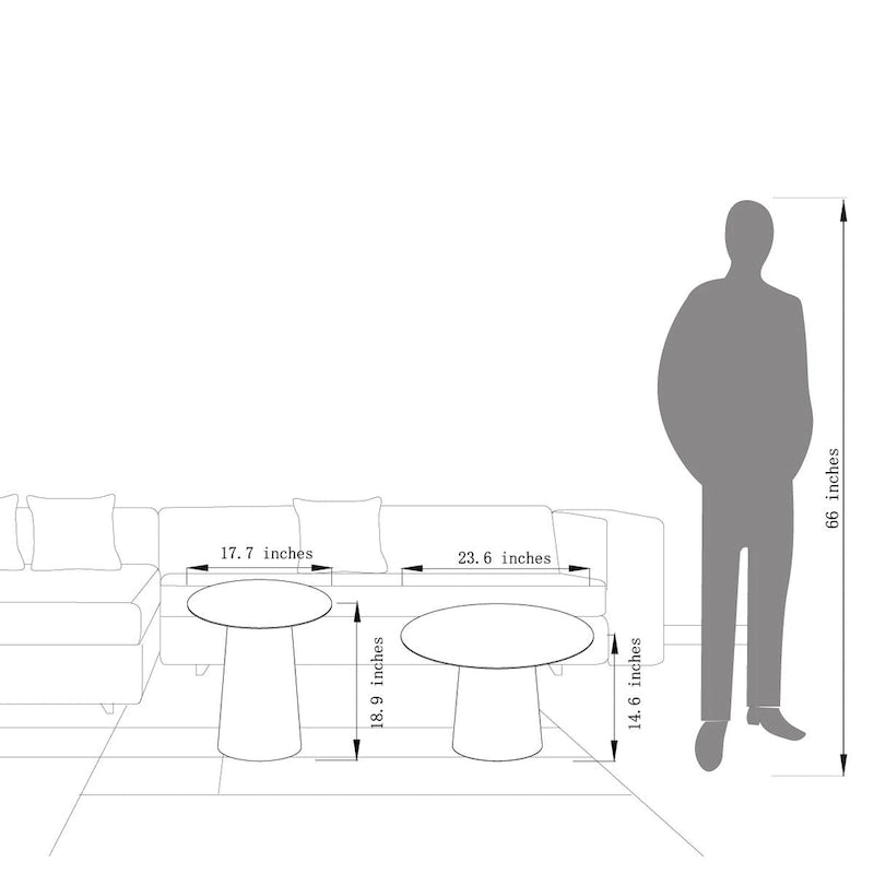 Table basse ronde d'extérieur CraftHome, moderne et élégante, avec un piètement robuste en fer.