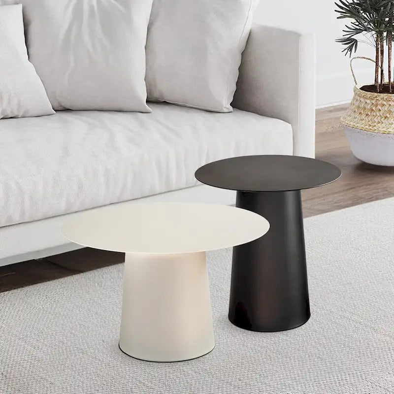 Table basse ronde d'extérieur CraftHome, moderne et élégante, avec un piètement robuste en fer.