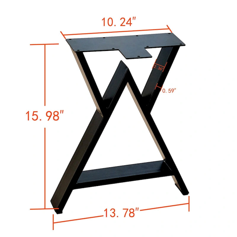 Pied de table robuste type W pour articles de maison