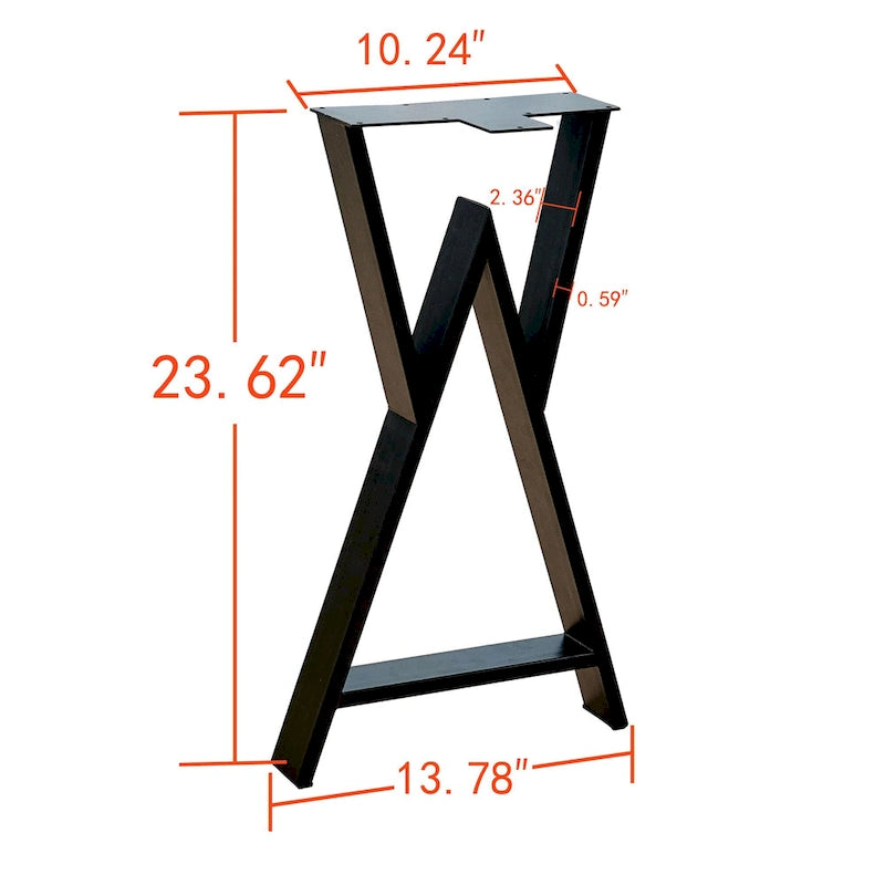 Pied de table robuste type W pour articles de maison