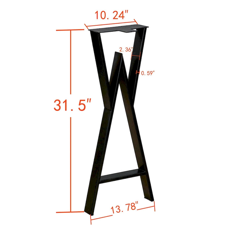 Pied de table robuste type W pour articles de maison