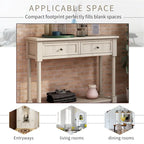 Console moderne avec deux tiroirs et une étagère inférieure