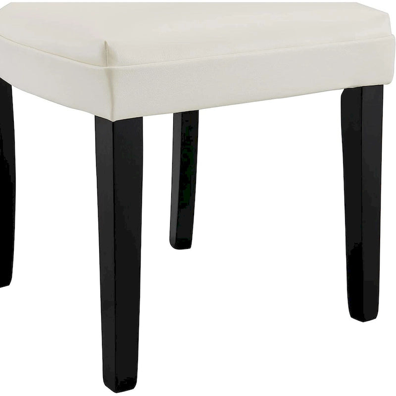 Chaises de salle à manger en similicuir ou table de salle à manger ronde en verre