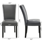 Chaises de salle à manger en similicuir ou table de salle à manger ronde en verre