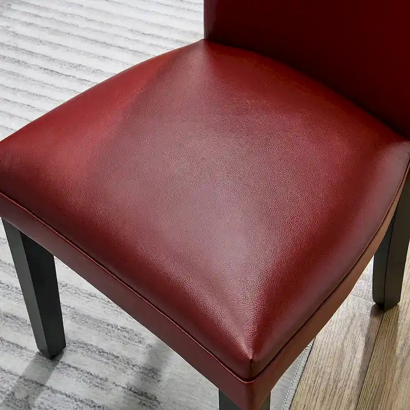 Chaises de salle à manger en similicuir ou table de salle à manger ronde en verre