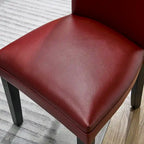 Chaises de salle à manger en similicuir ou table de salle à manger ronde en verre