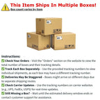 Table d'appoint ronde à pied central de 36 pouces avec rallonge de 12 pouces et 4 chaises Madrid