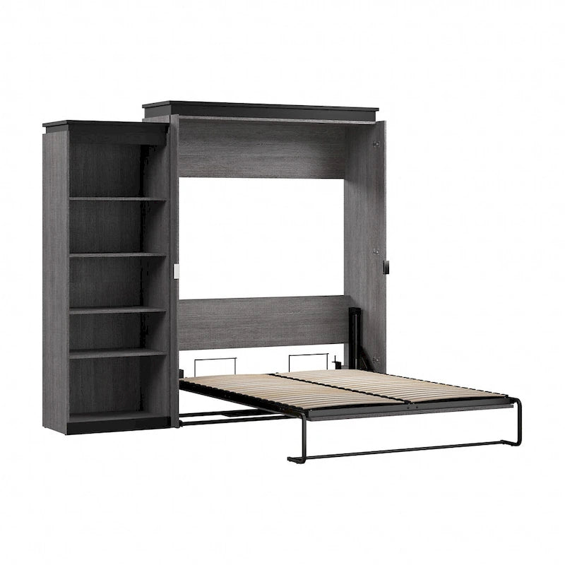 Lit escamotable Orion Queen avec étagères (97 po) par Bestar