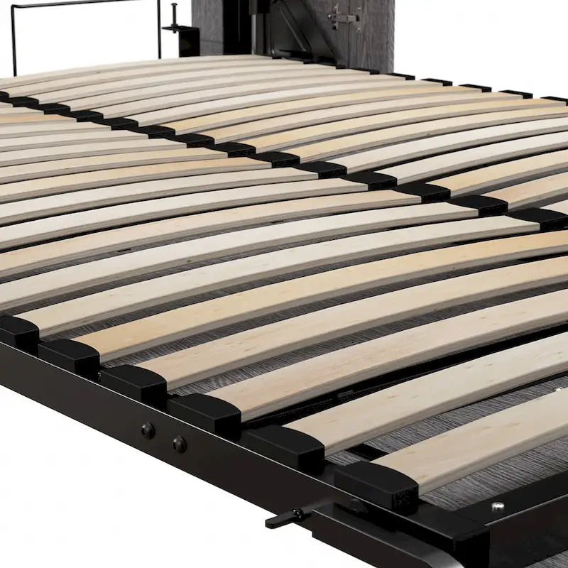 Lit escamotable Orion Queen avec étagères (97 po) par Bestar