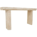 Console minimaliste en bois avec pieds blocs - Beige - Roche River Decor - 40,6 cm (L) x 160 cm (l) x 81,3 cm (H)