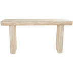 Console minimaliste en bois avec pieds blocs - Beige - Roche River Decor - 40,6 cm (L) x 160 cm (l) x 81,3 cm (H)