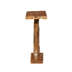 Console en teck massif à bords naturels, petite taille, marron - Roche River Decor - 35,5 cm (L) x 89 cm (l) x 81 cm (H)