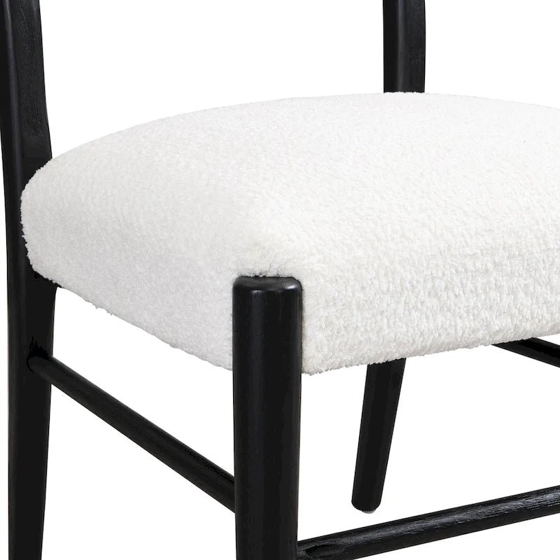 Chaises de salle à manger rembourrées en tissu fétuque et bois d'hévéa (lot de 2) par Christopher Knight Home