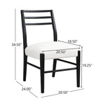 Chaises de salle à manger rembourrées en tissu fétuque et bois d'hévéa (lot de 2) par Christopher Knight Home