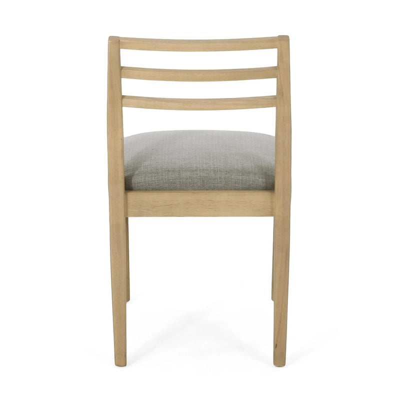 Chaises de salle à manger rembourrées en tissu fétuque et bois d'hévéa (lot de 2) par Christopher Knight Home