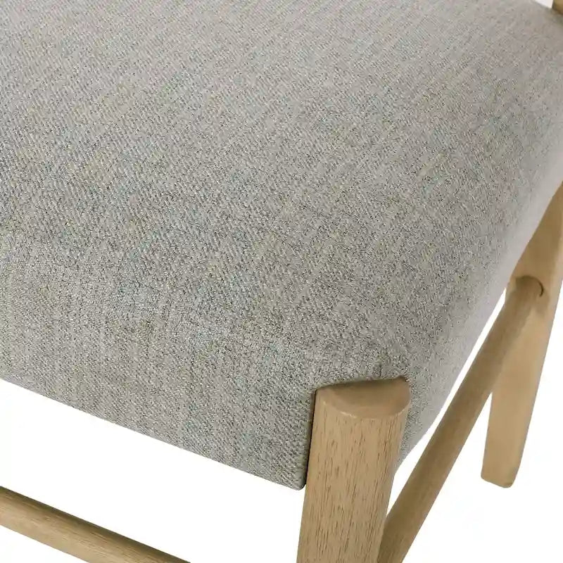 Chaises de salle à manger rembourrées en tissu fétuque et bois d'hévéa (lot de 2) par Christopher Knight Home