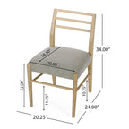 Chaises de salle à manger rembourrées en tissu fétuque et bois d'hévéa (lot de 2) par Christopher Knight Home